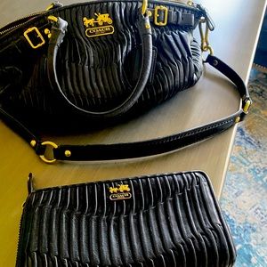 Authentic Coach bag with matching wallet